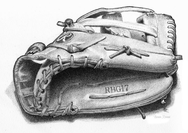 728x517 Baseball Glove Drawing Sketchbook Sketchbooks - Baseball Glove Sketch