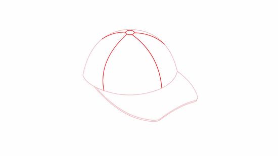 550x309 How To Draw A Baseball Cap 10 Steps (With Pictures) - Baseball Hat Sketch
