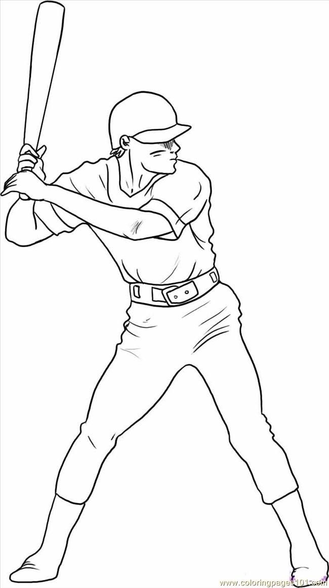 650x1161 Baseball Player Coloring Pages 138 Free Printable Coloring Pages - Baseball Pitcher Sketch