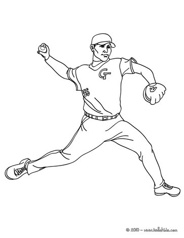 363x470 Baseball Pitcher Coloring Pages - Baseball Pitcher Sketch
