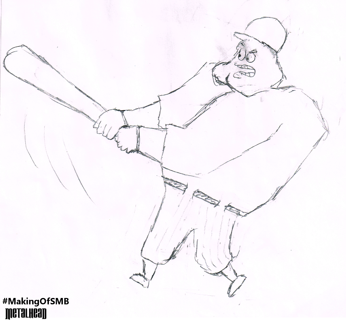 1464x1368 Player Sketch By Christian Super Mega Baseball - Baseball Player Sketch