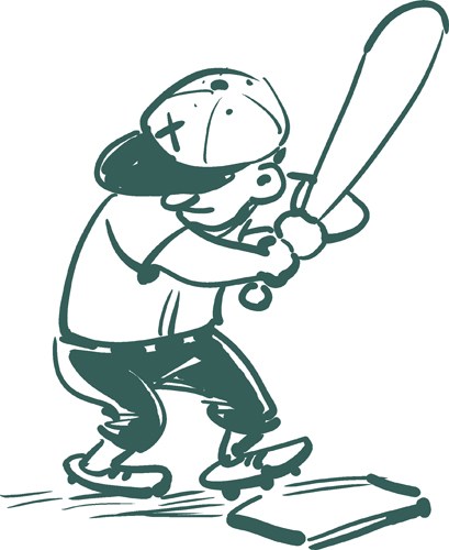409x500 Tuesday Sketch Baseball Colleen Coover - Baseball Sketch