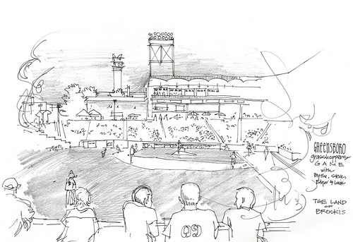 500x343 An Open [Sketch]book Baseball, Brewskis And Broskis - Baseball Sketch