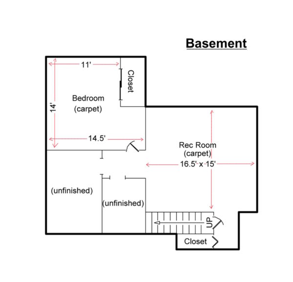 600x577 Basement Sketch Rollingwood Fort Collins And Northern Colorado - Basement Sketch
