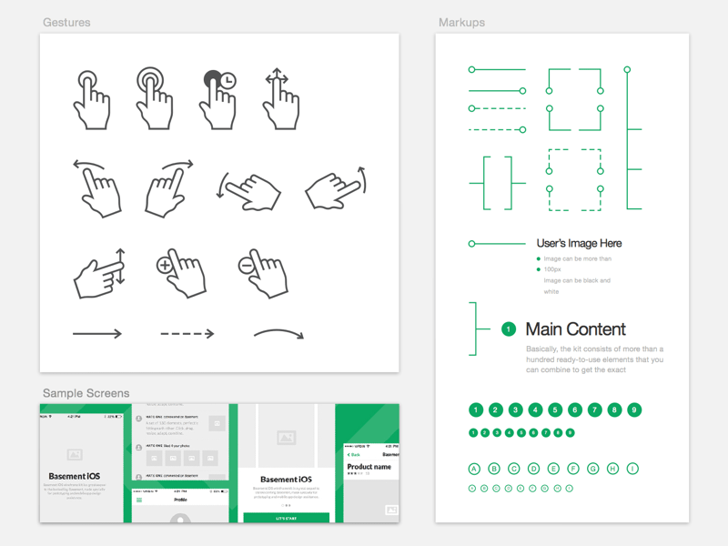 800x600 Basement Ios Wireframe Kit Sample Sketch Freebie - Basement Sketch