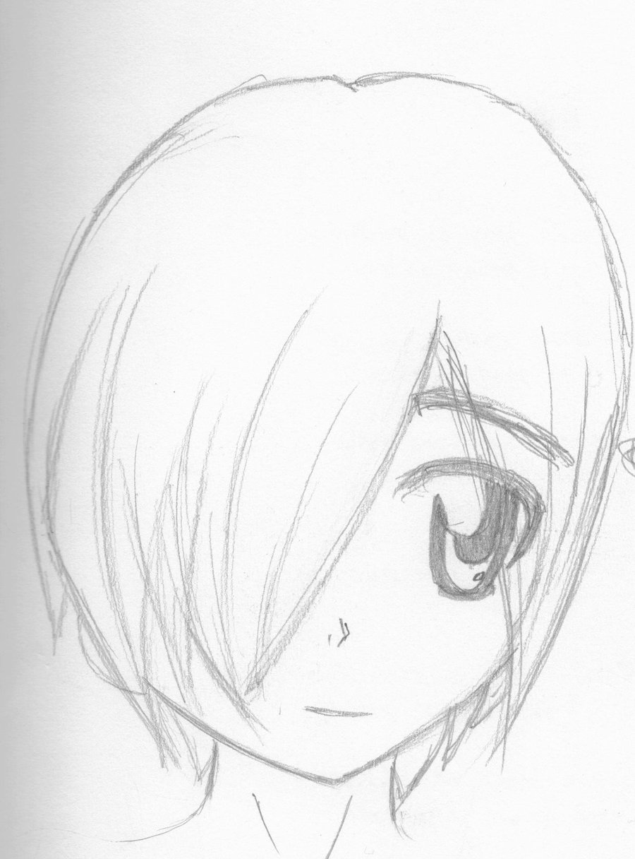900x1216 Young Anime Sketch By Woodsofdarkness - Basic Anime Sketch