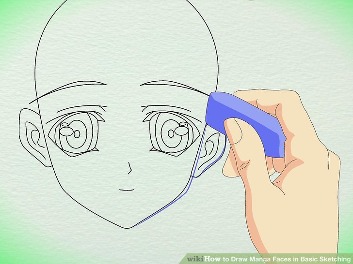728x546 How To Draw Manga Faces In Basic Sketching (With Pictures) - Basic Face Sketch