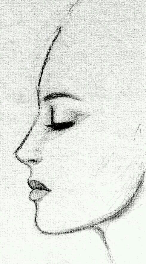 489x882 Simple Yet Effective Art Drawings, Art And Painting - Basic Face Sketch