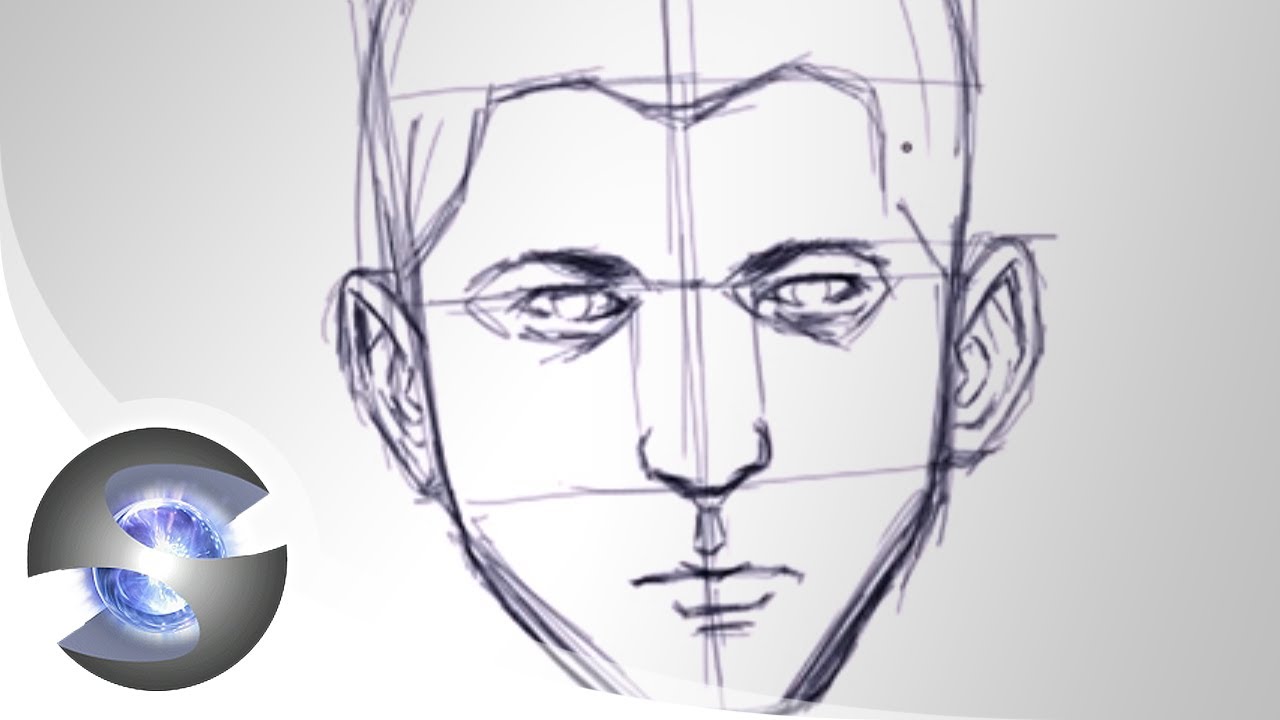 1280x720 Sketching A Face Basic Proportions - Basic Face Sketch