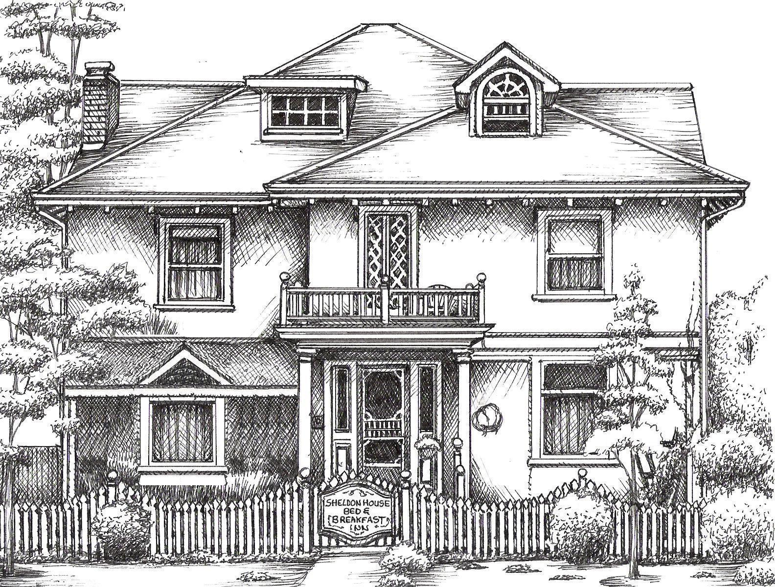 1584x1200 Sheldon House Concert - Basic House Sketch
