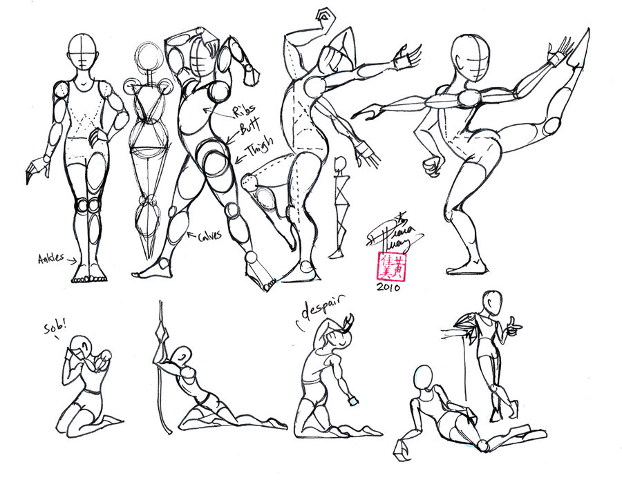 900x695 Learning To Draw Human Body - Basic Human Sketch