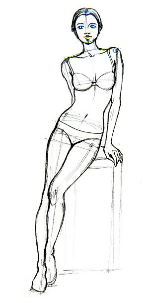 300x609 Pencil Sketches And Drawings How To Draw Basic Human Figures - Basic Human Sketch