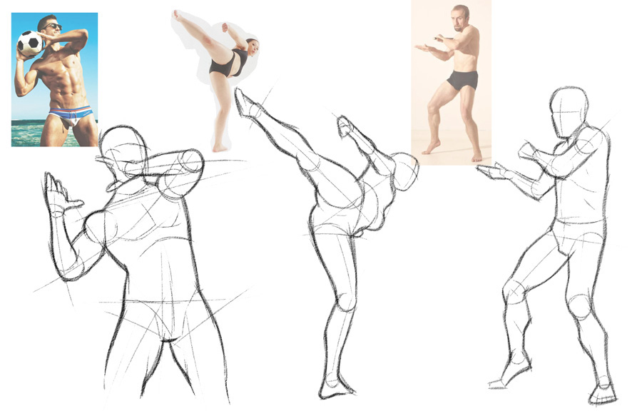 900x576 Studying The Human Figure Part Iv On Behance - Basic Human Sketch