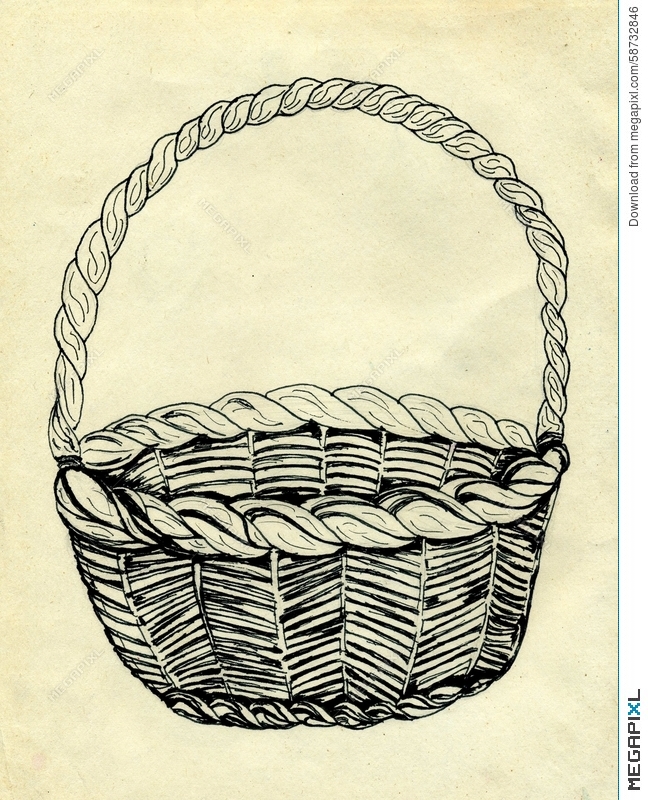 Basket Sketch at Explore collection of Basket Sketch