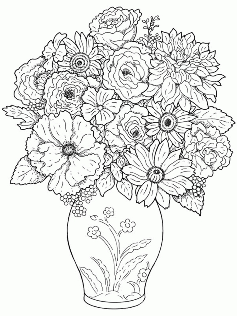 768x1024 Drawing Of Flower Basket Sketch Of A Beautiful Flower Basket - Basket Sketch