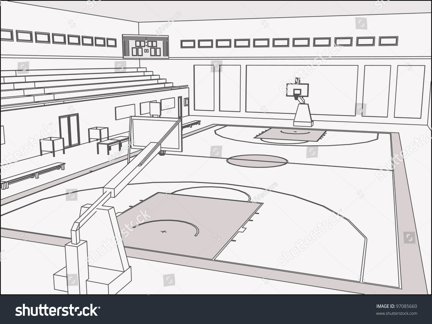 Basketball Court Sketch at Explore collection of