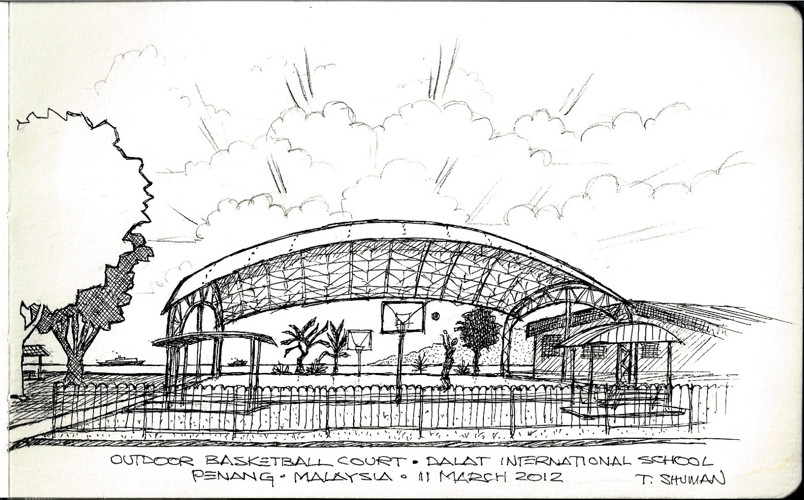 1600x996 Unstringing The Bow Dalat International School - Basketball Court Sketch