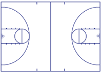 197x144 Basketball Court Diagrams And Templates - Basketball Court Sketch