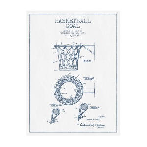 300x300 Basketball Goal Patent From 1951 - Basketball Goal Sketch