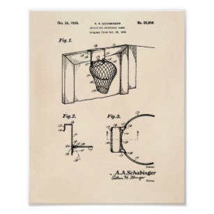 307x307 Basketball Hoop Posters Amp Photo Prints Zazzle - Basketball Goal Sketch