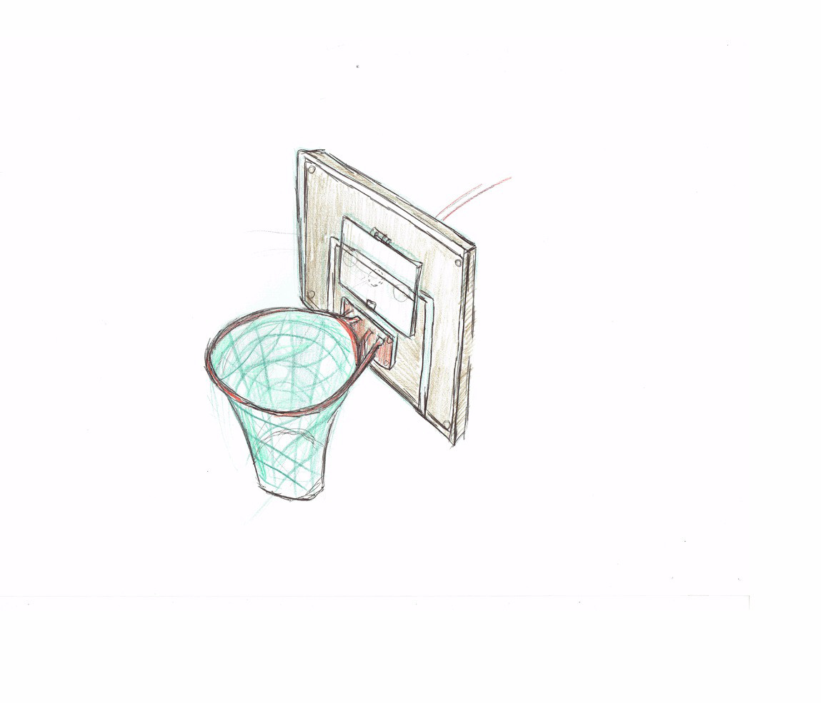 1149x985 Basketball Hoop - Basketball Goal Sketch