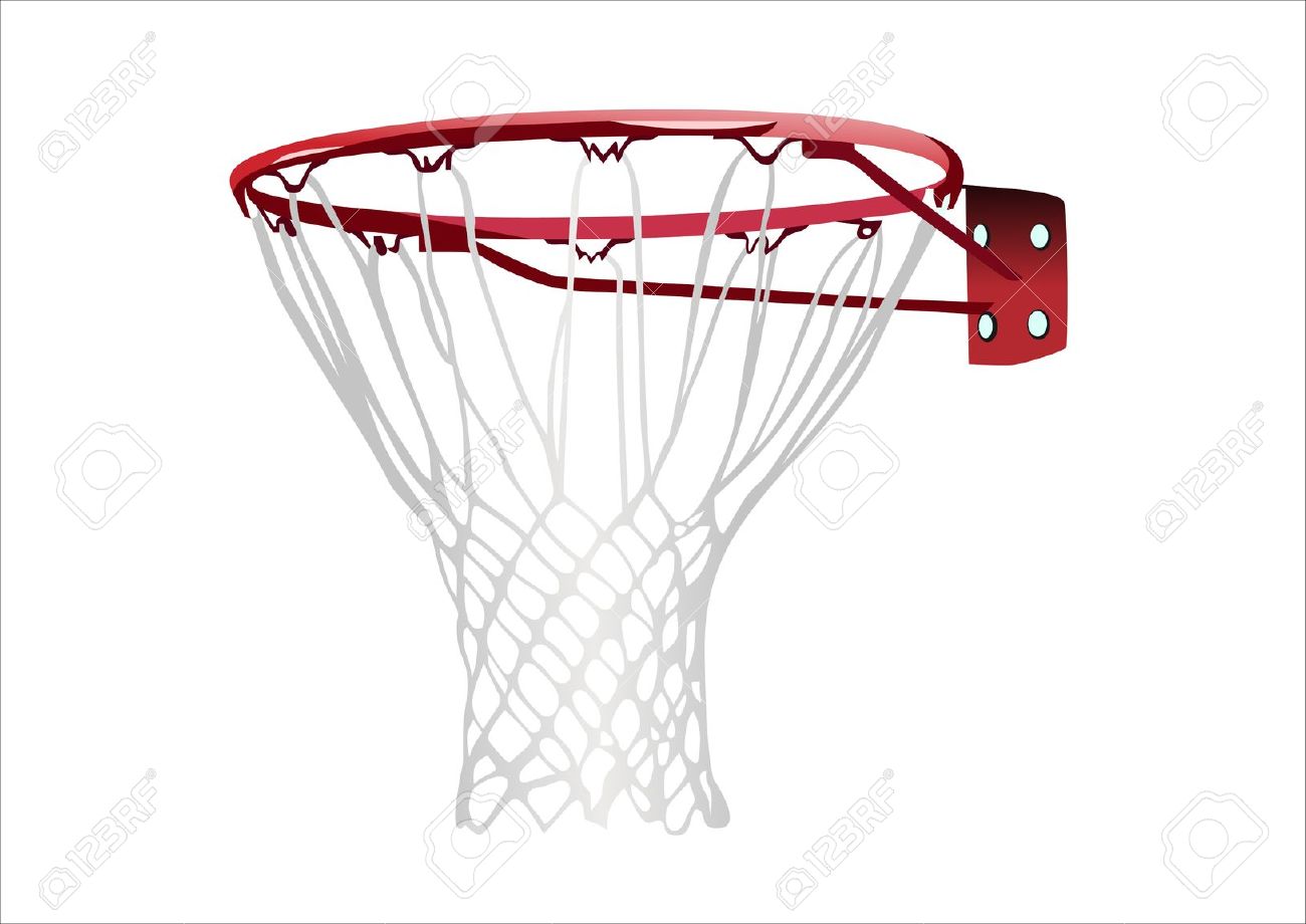 1300x920 Basketball Net With No Basketball Clipart - Basketball Goal Sketch