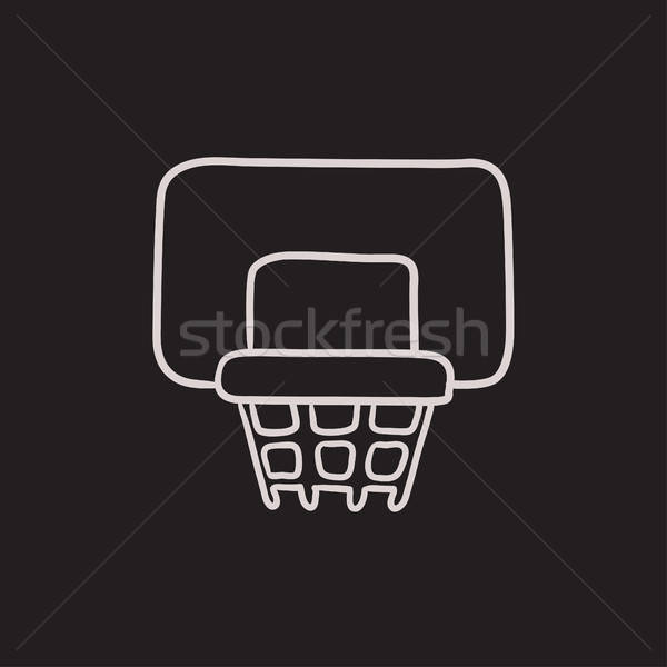 600x600 Basketball Hoop Sketch Icon. Vector Illustration Andrei Krauchuk - Basketball Hoop Sketch