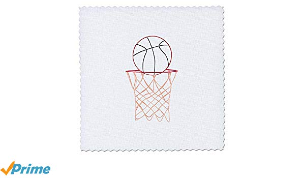 600x350 3drose Qs 20912 1 Basketball Hoop Net Outline Art - Basketball Net Sketch