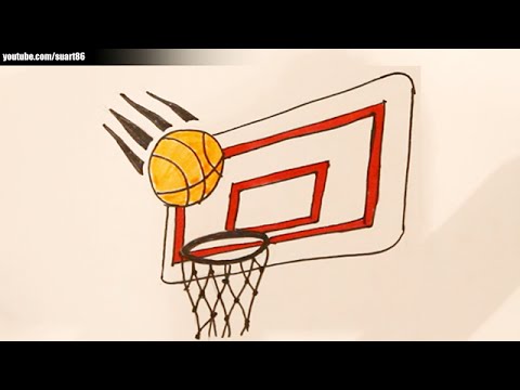 480x360 How To Draw A Basketball Hoop - Basketball Net Sketch