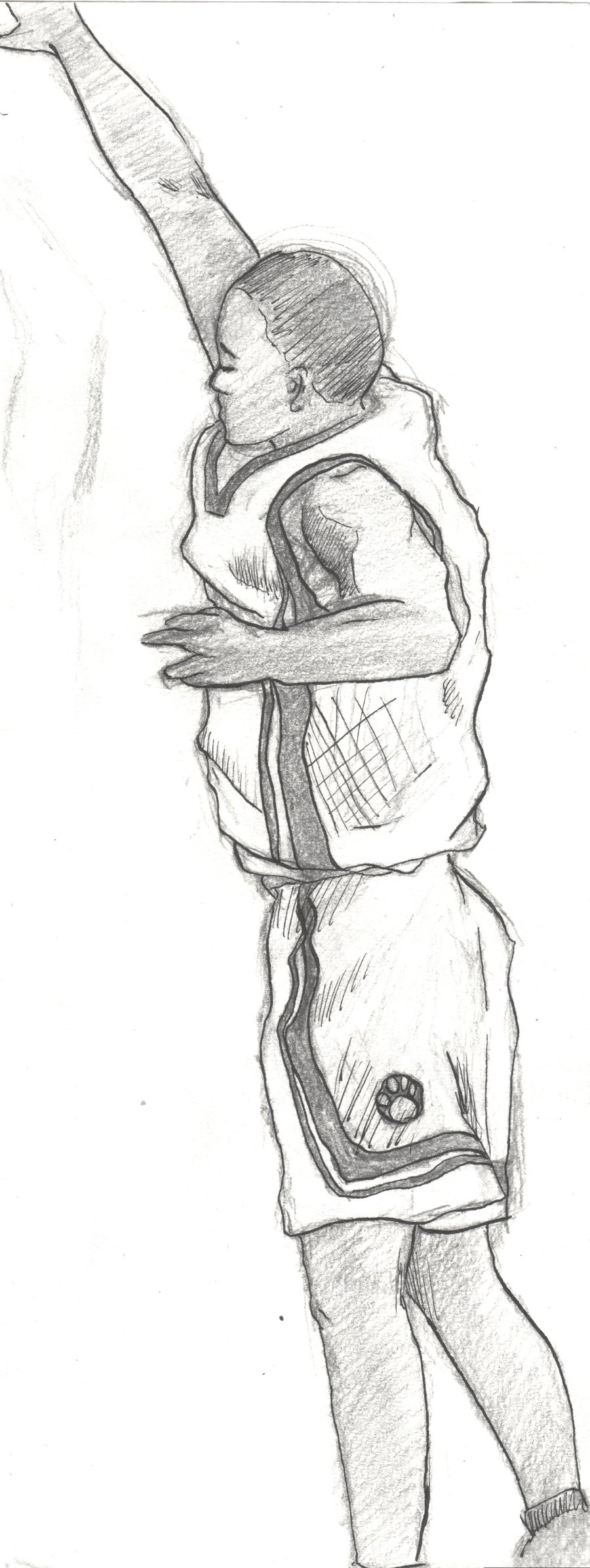 900x2390 Basketball Player Sketch By Aoiyoru - Basketball Player Sketch