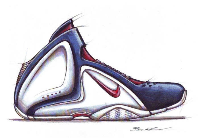 700x491 Footwear Sketches By Ben Adams Keane - Basketball Shoes Sketch