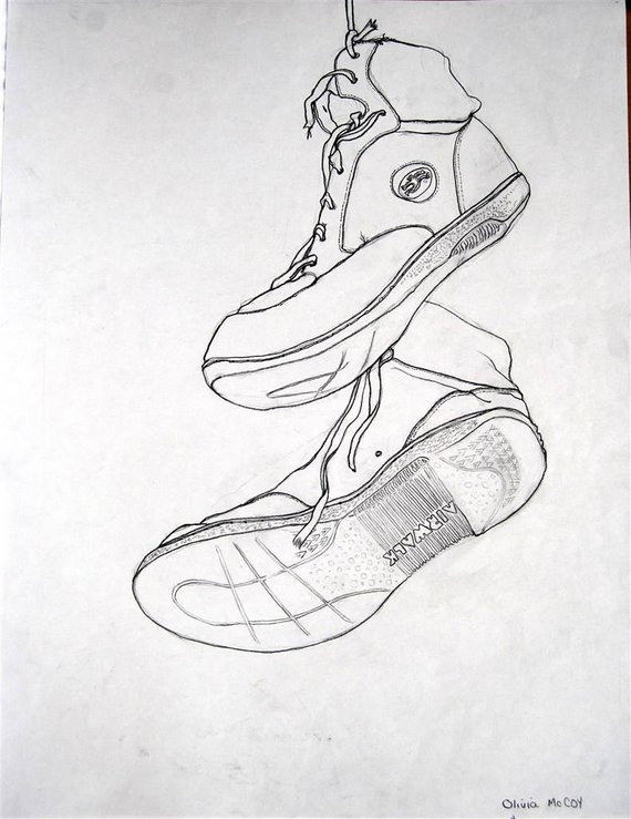 570x739 Basketball Shoes Etsy - Basketball Shoes Sketch
