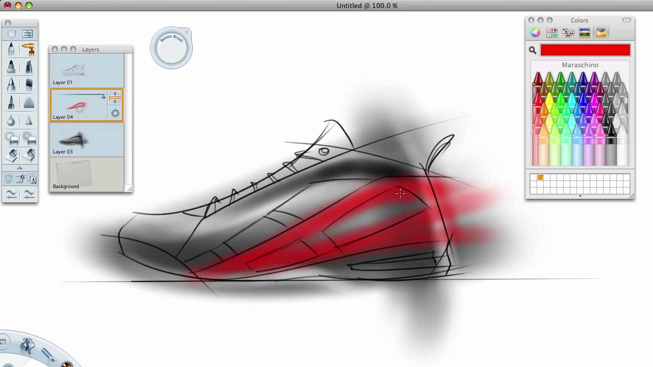 Basketball Shoes Sketch at PaintingValley.com | Explore collection of ...