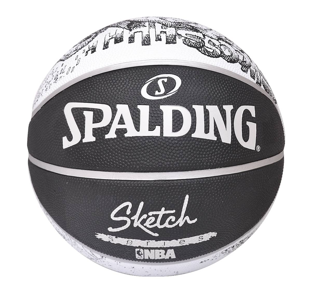 1202x1127 Spalding Sketch Basketball Blackwhite Sports And Games Ltd. - Basketball Sketch