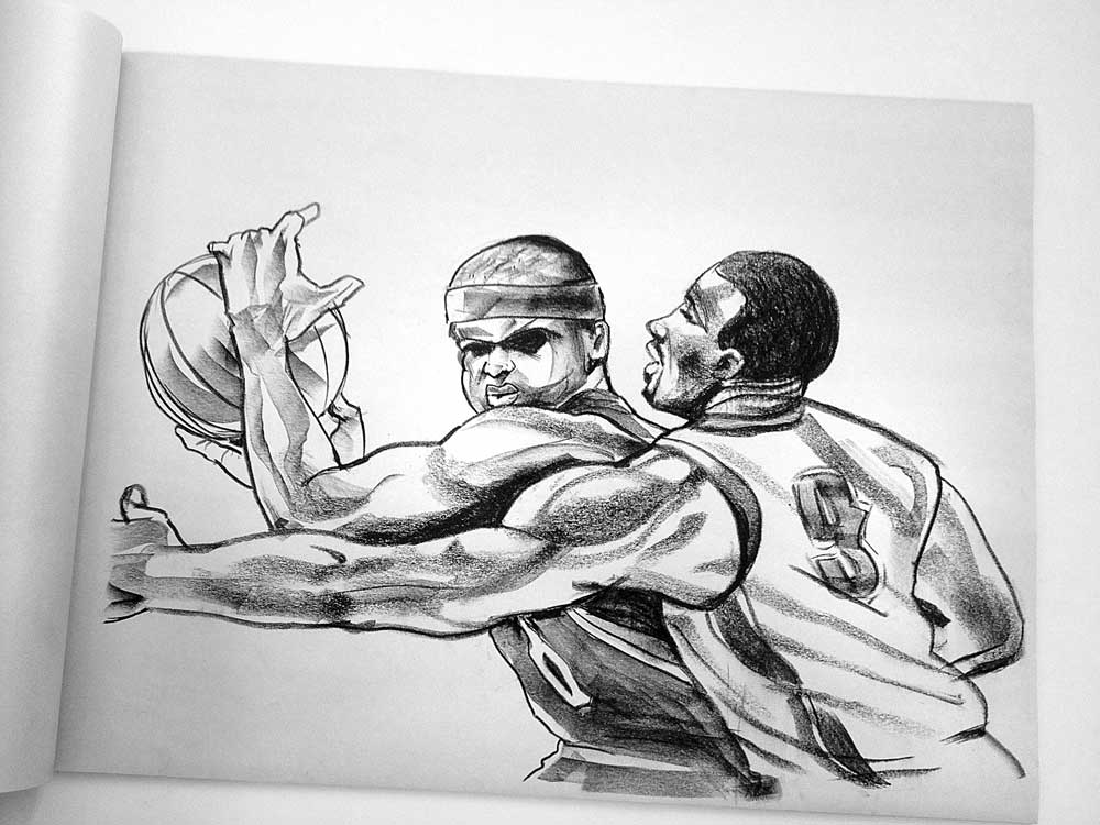 1000x750 Jtcanvas Basketball Sketch - Basketball Sketch