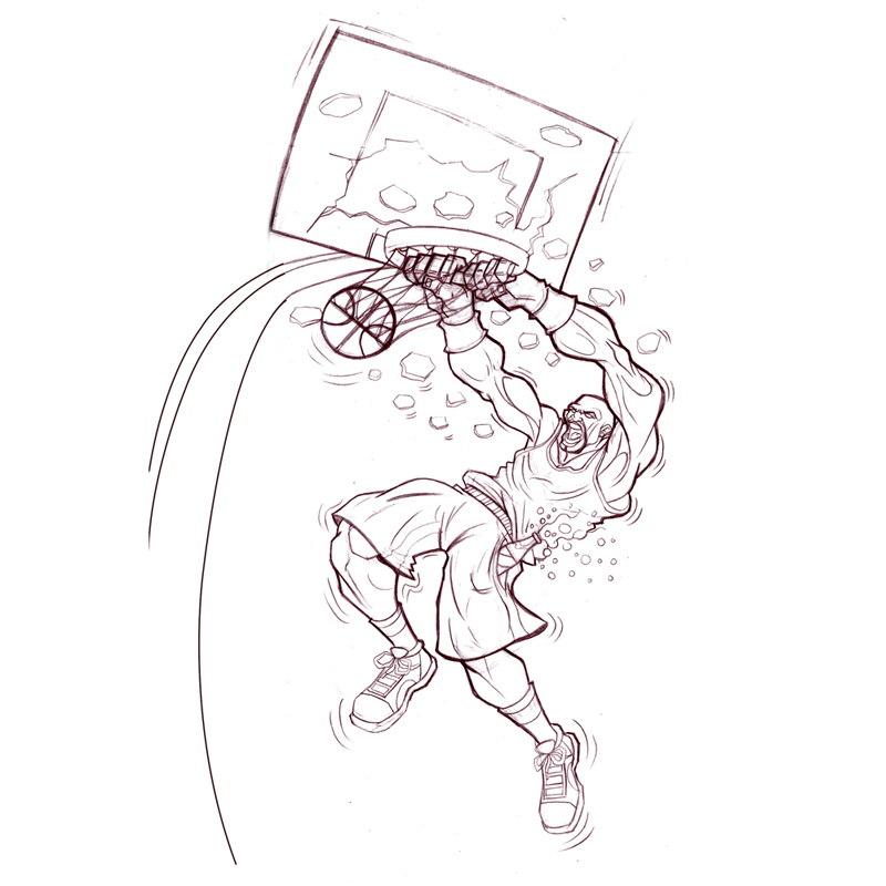800x800 Basketball Sketch By Safdaralimirza - Basketball Sketch