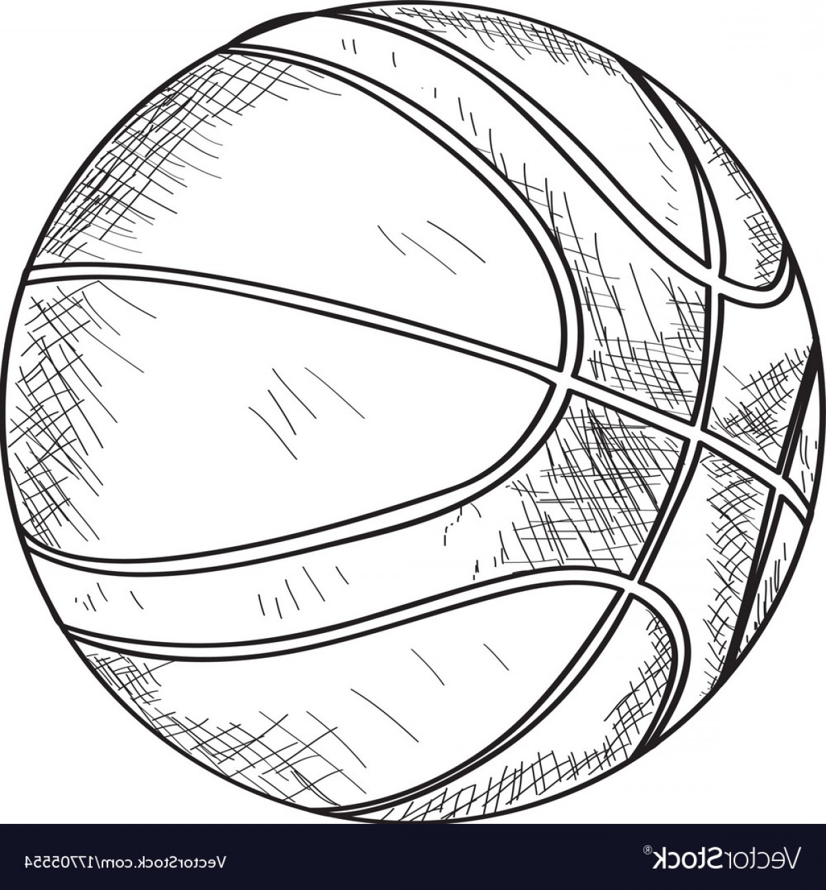 1200x1292 Sketch Of A Basketball Ball Vector Shopatcloth - Basketball Sketch Images