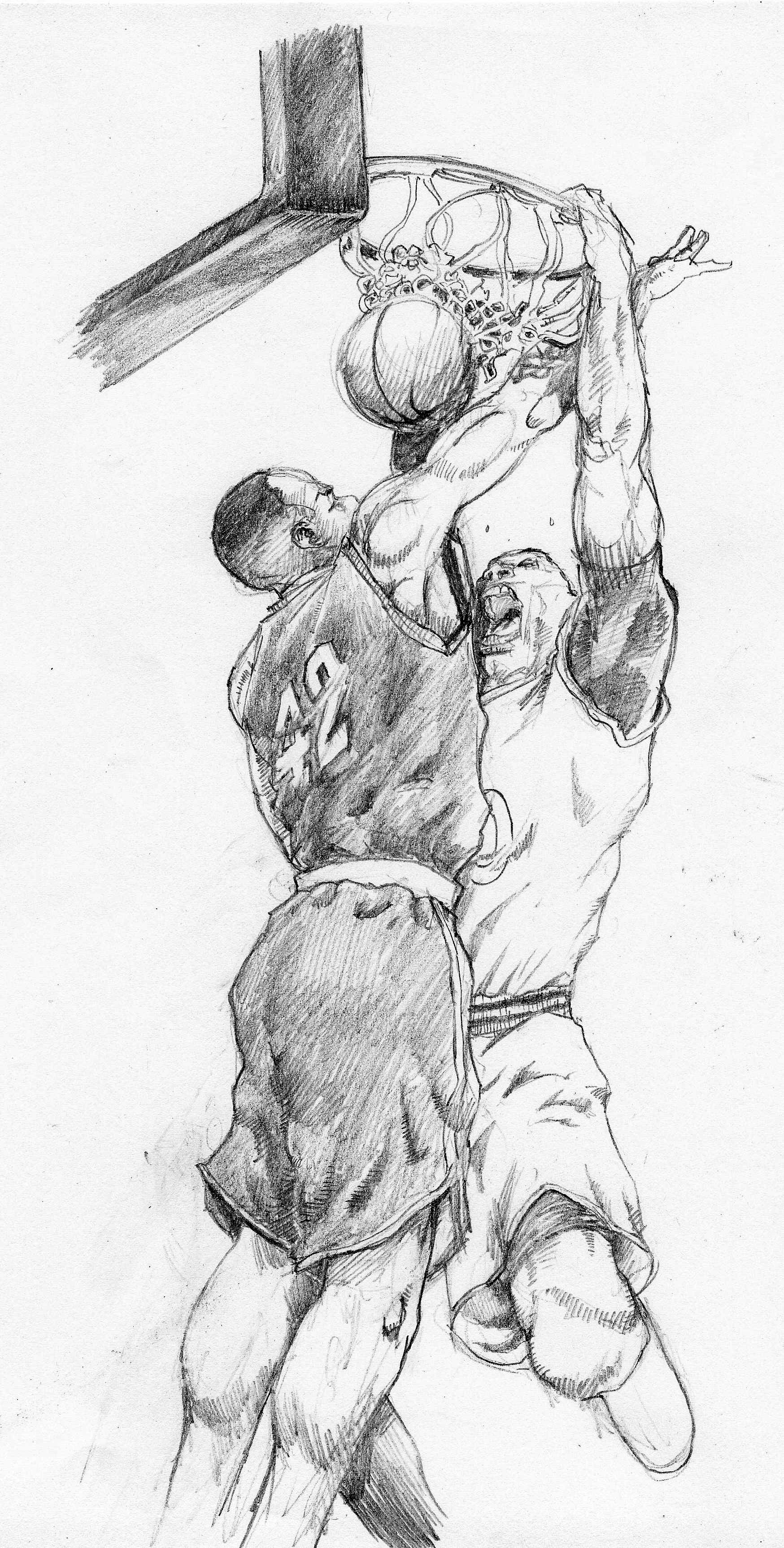 1748x3451 Basketball Sketches - Basketball Sketch Images