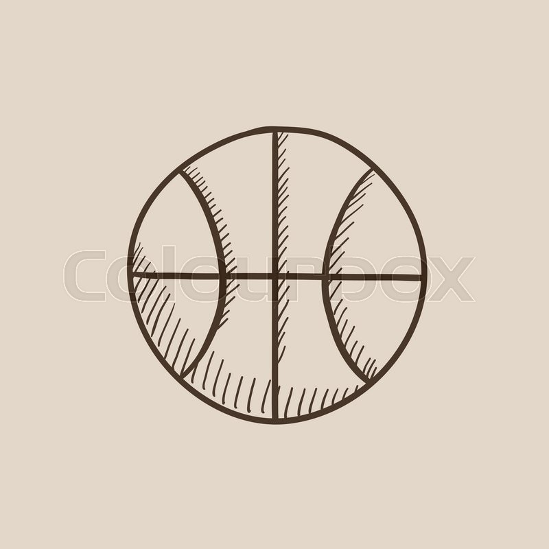 800x800 Basketball Ball Sketch Icon For Web, Mobile And Infographics. Hand - Basketball Sketch Images