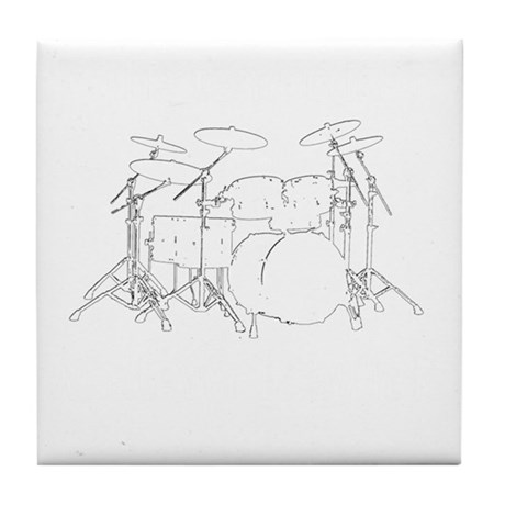 460x460 Drum Coasters - Bass Drum Sketch