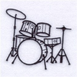 250x250 Drum Set Designs For Embroidery Machines - Bass Drum Sketch