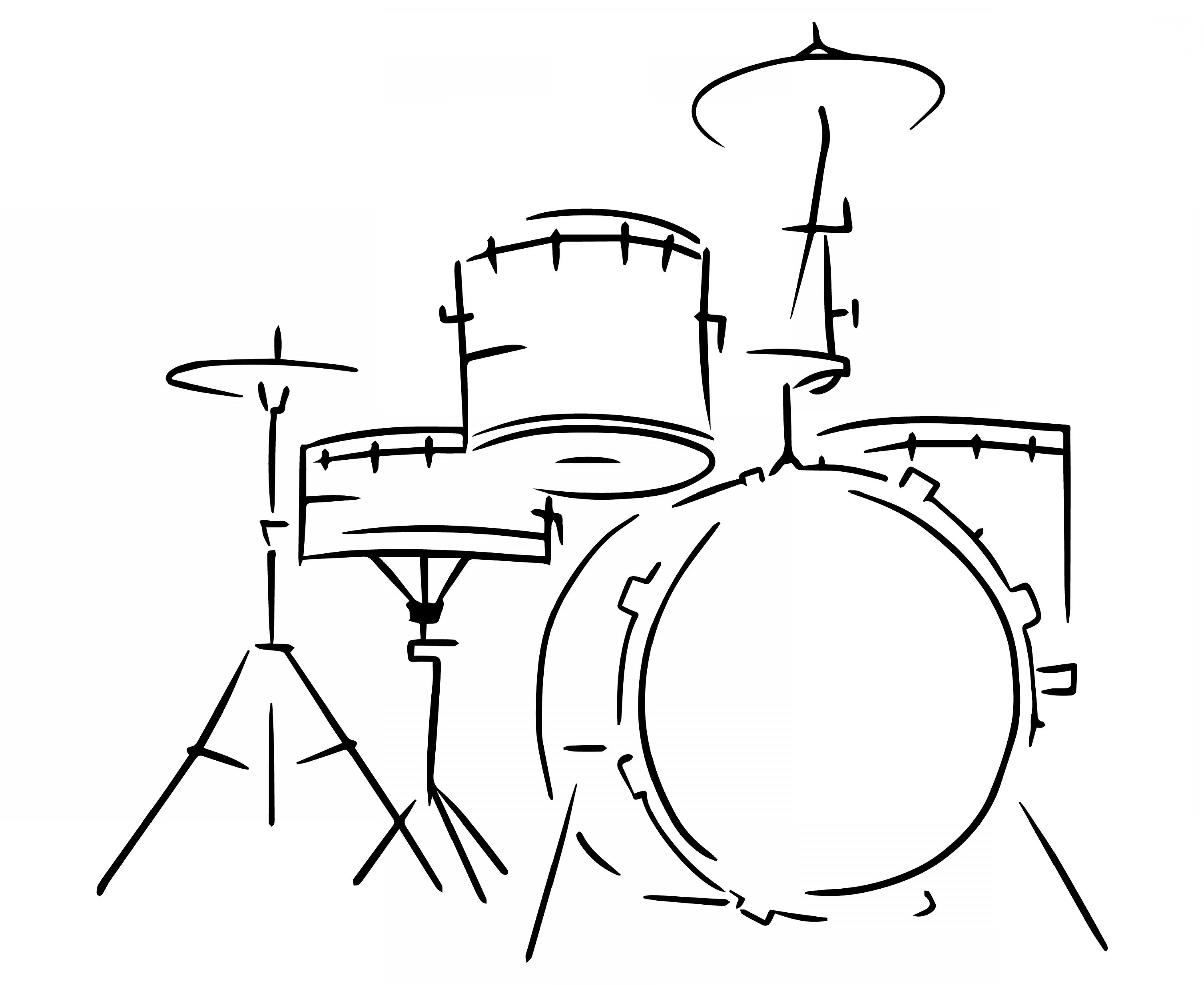3600x2946 Drum Set Drummer Drum Hand Drawn Sketch Shopatcloth - Bass Drum Sketch