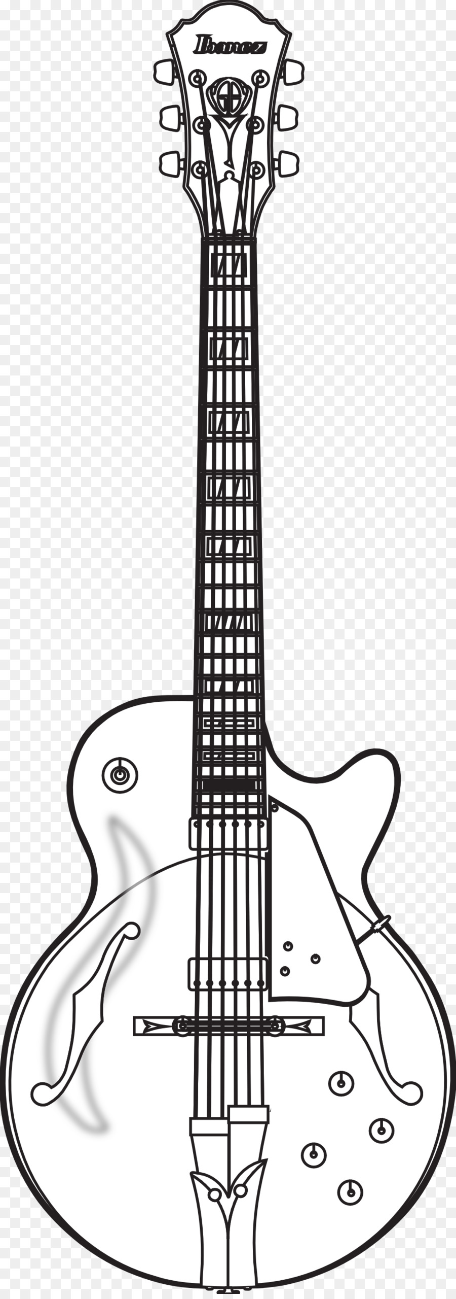 900x2560 Drawing Electric Guitar Sketch - Bass Guitar Sketch