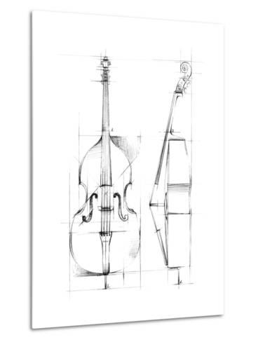 368x488 Bass Sketch Stretched Canvas Print By Ethan Harper - Bass Guitar Sketch