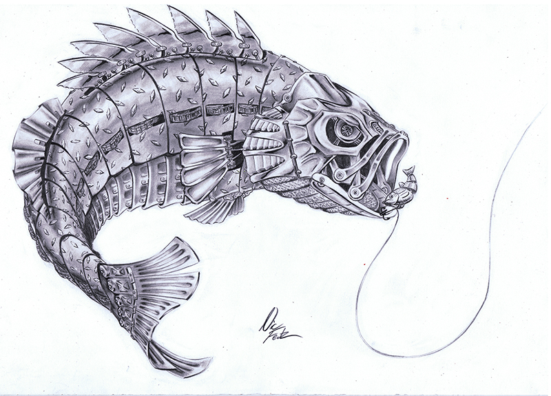 800x575 Bio Mech Bass By Nic Feutz Sketch Zone - Bass Sketch