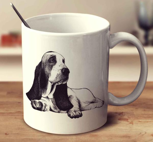 600x556 Basset Hound Sketch Mug - Basset Hound Sketch
