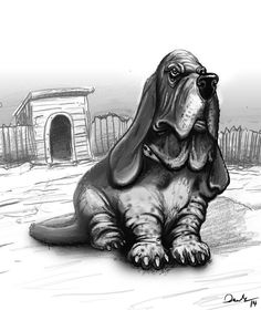 236x280 The 588 Best Basset Hound Drawings Images In 2018 - Basset Hound Sketch