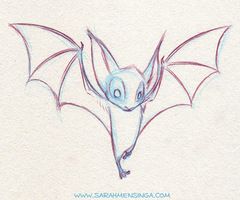 240x200 Bat Drawing - Bat Sketch