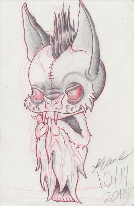 468x720 Bat Sketch - Bat Sketch