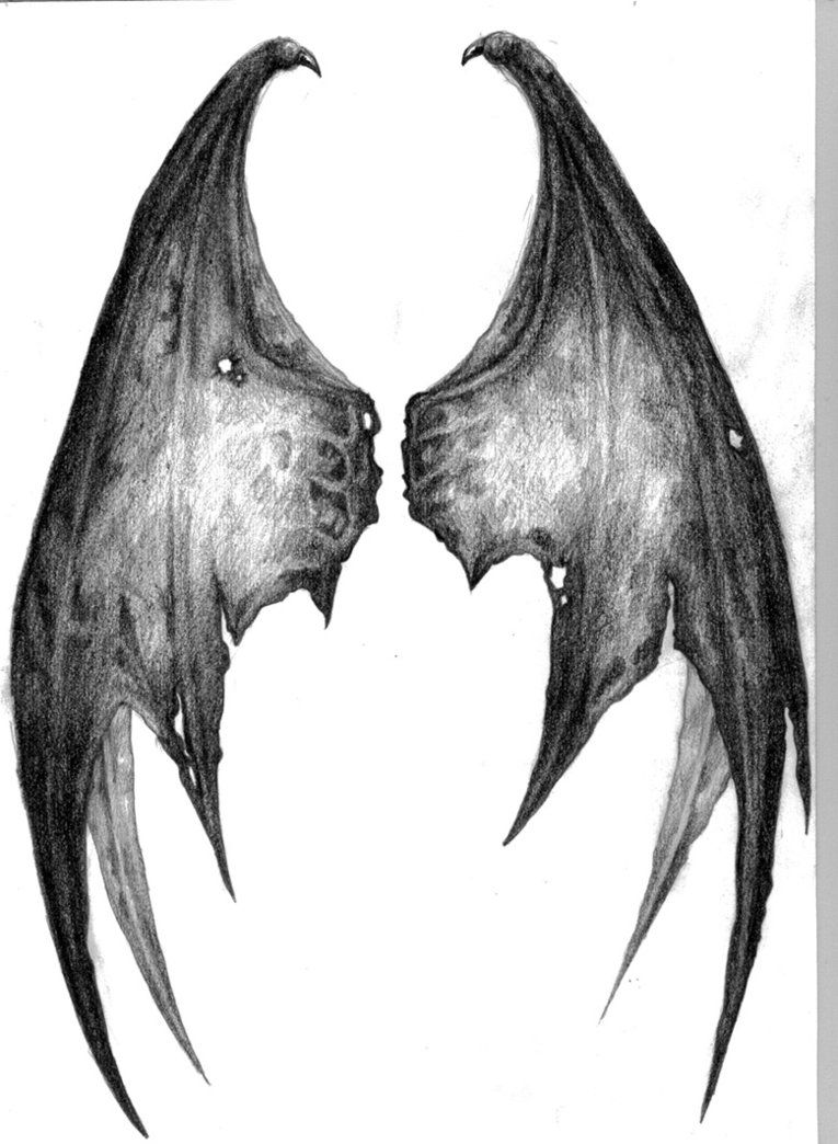 765x1044 Devil Wings Drawing Demon Wings By ~miho24 Black - Bat Wing Sketch
